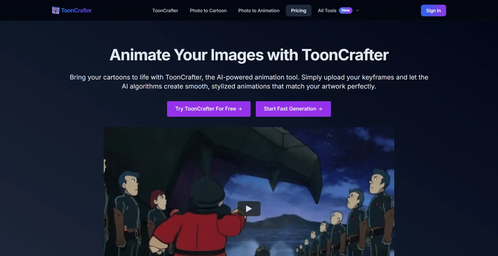ToonCrafter AI preview