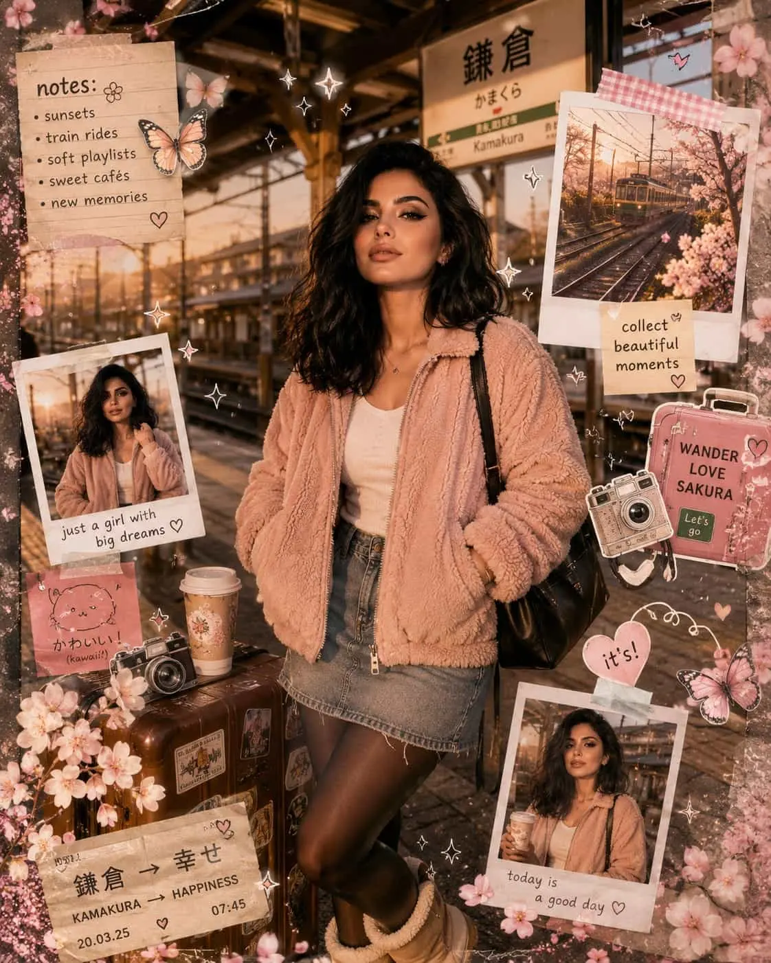 Dreamy Kawaii Travel Scrapbook Style