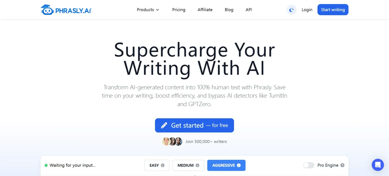 Phrasly AI preview