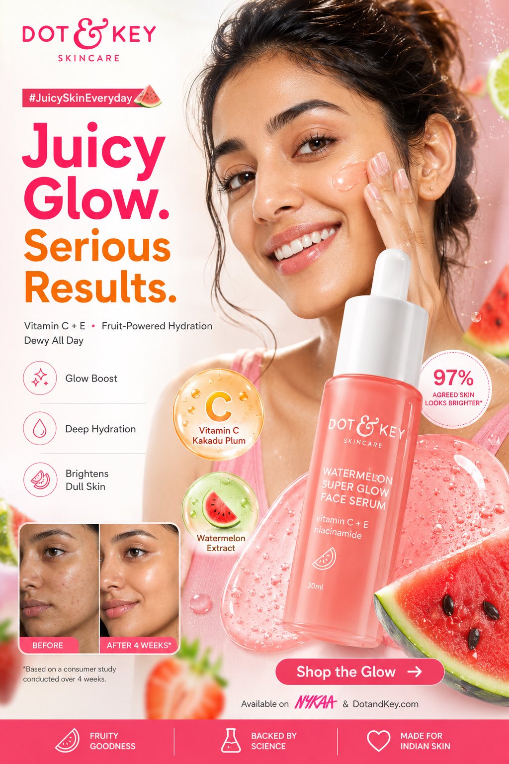 High-end skincare social media marketing campaign poster