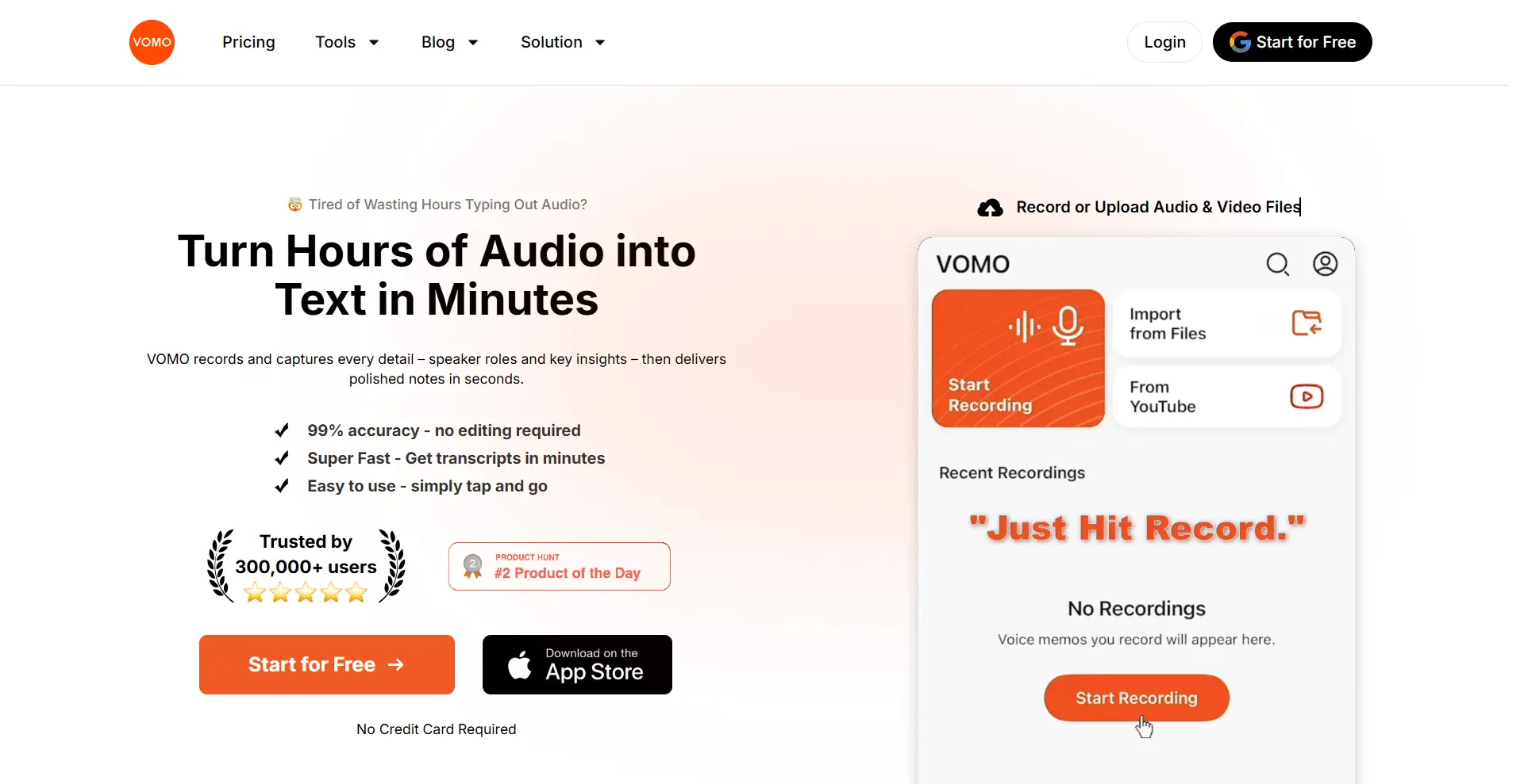 VOMO AI preview