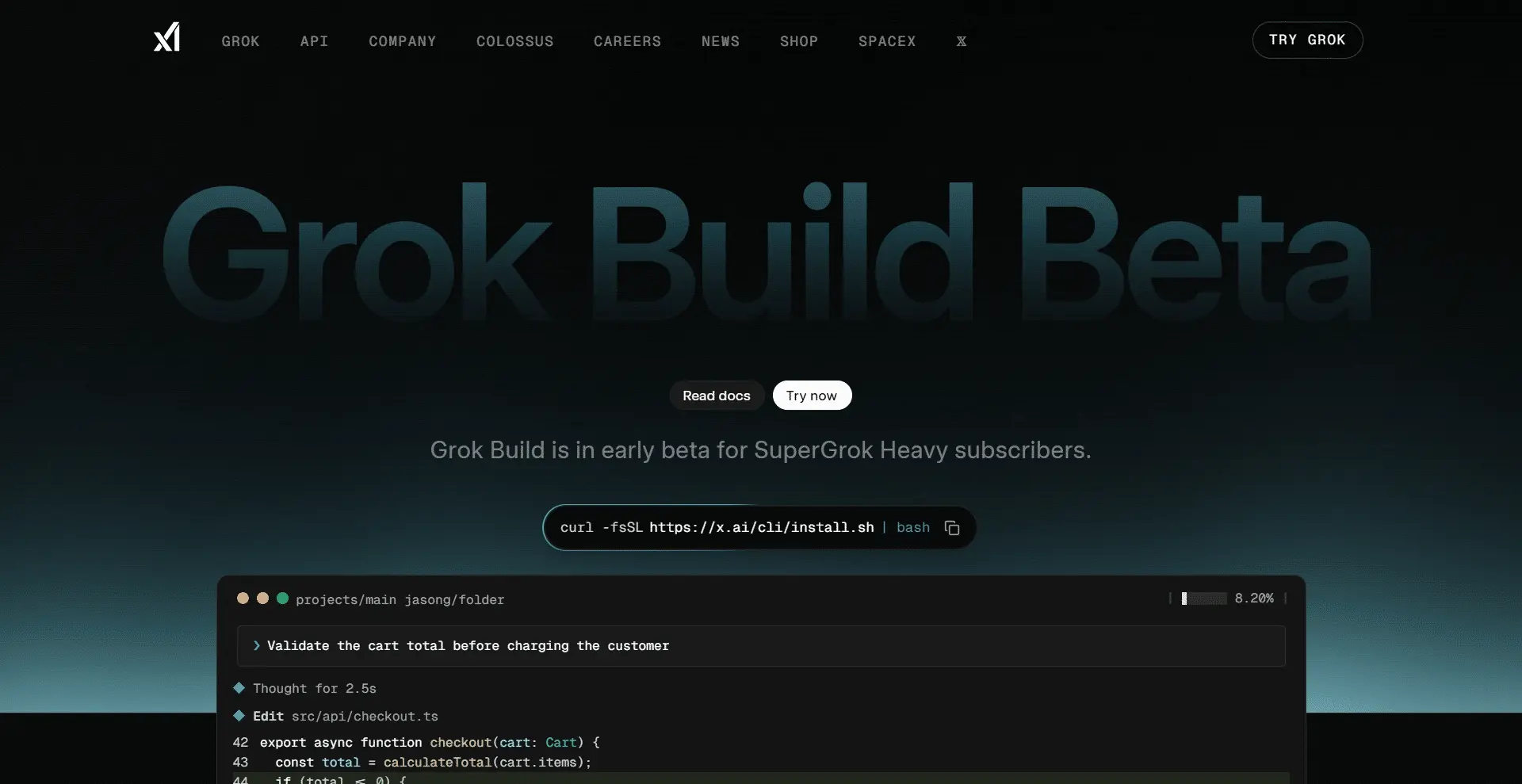 Grok Build preview