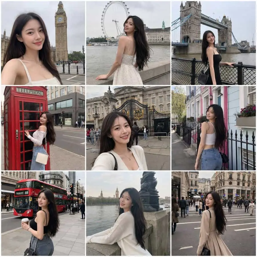 Travel photo collage