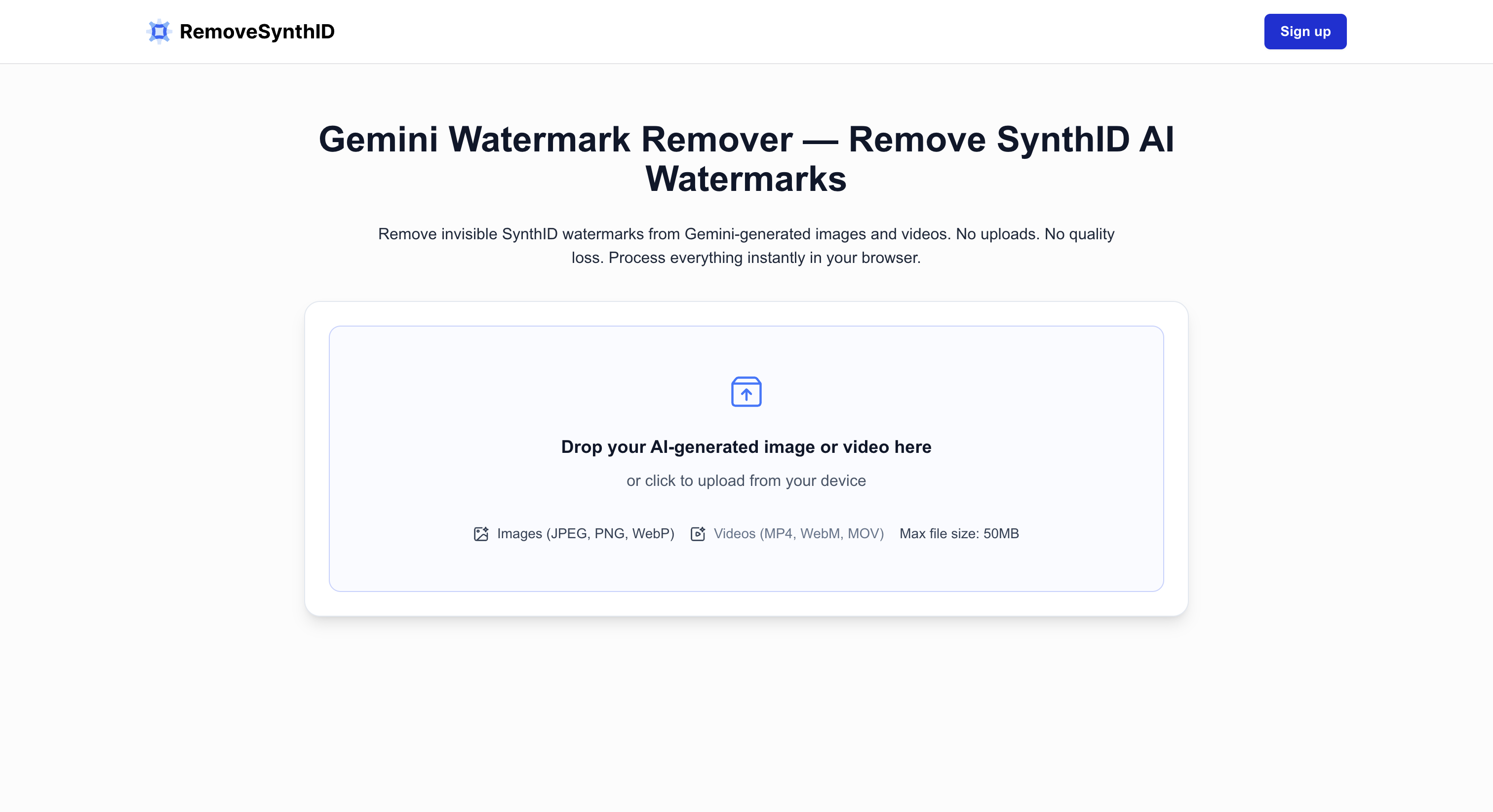 RemoveSynthID preview